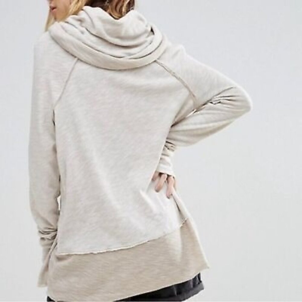 Free People Beach Cocoon Cowl Neck Pullover Tunic Top - Picture 10 of 16